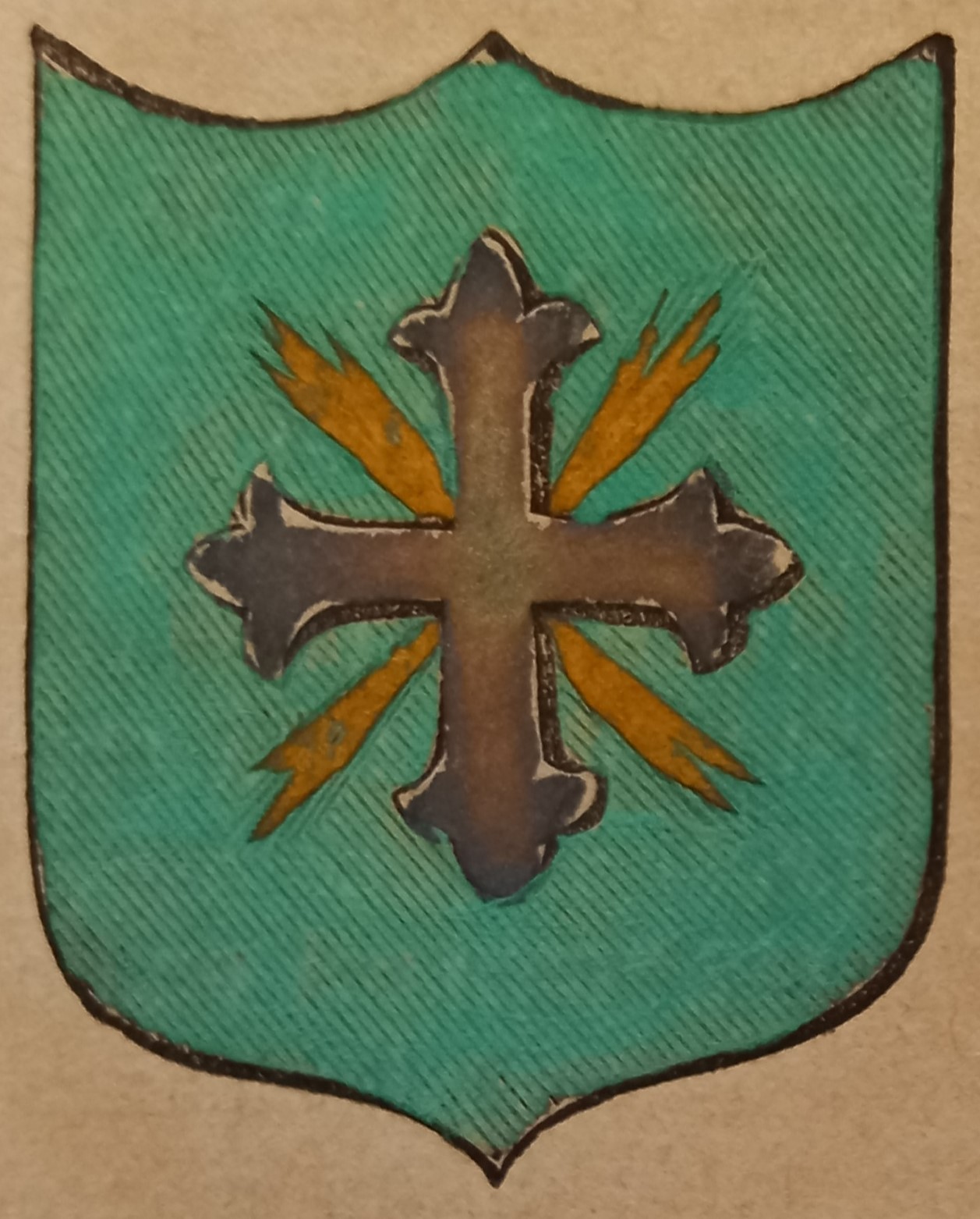 VALDIERI (CN). Stemma miniato. 7 pagg. di testo.