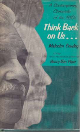 THINK BACK ON US. A Contemporary Chronicle of the 1930's