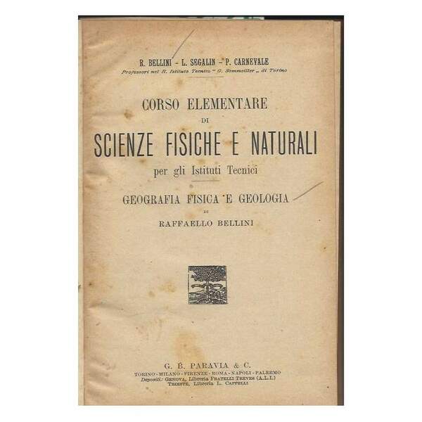 CORSO ELEMENTARE DI SCIENZE FISICHE E NATURALI - Per gli …