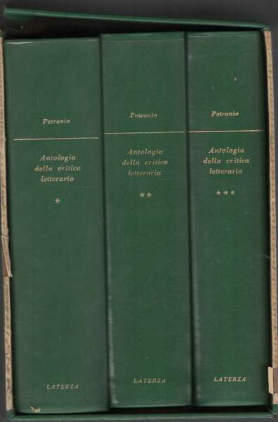 ANTOLOGIA DELLA CRITICA LETTERARIA (1970)