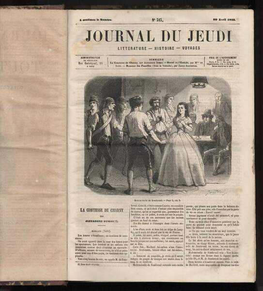 JOURNAL DU JEUDI LITTERATURE - HISTOIRE - VOYAGES avril 1863- …