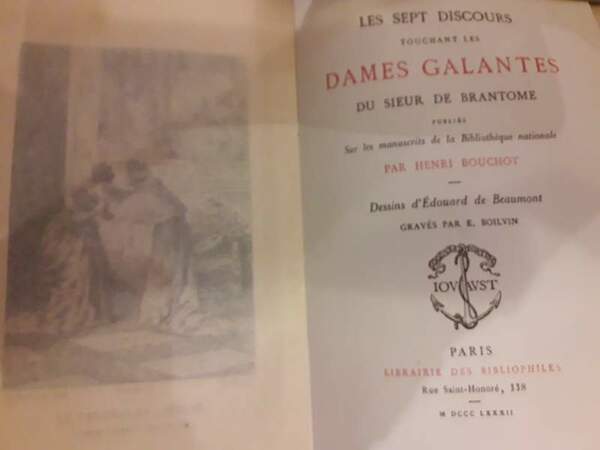 LES SEPT DISCOURS TOUCHANT LES DAMES GALANTES du sieur De …