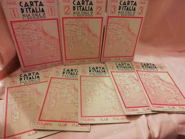 CARTA D'ITALIA ALLA SCALA DI 1:500000 FOGLIO 1 - 8