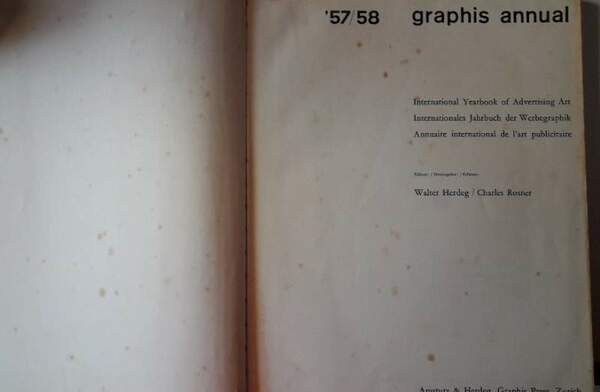 GRAPHIS ANNUAL - Internayional Yearbook of Advertising Art-1957/58