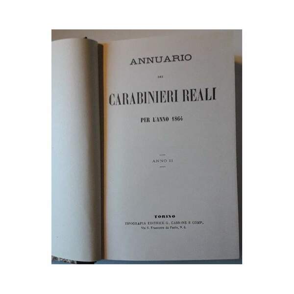 ANNUARIO DEI CARABINIERI REALI PER L'ANNO 1864(2001)