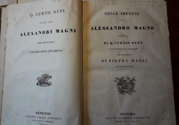 DELLE IMPRESE DI ALESSANDRO MAGNO-OPERA DI Q. CURZIO RUFO COI …