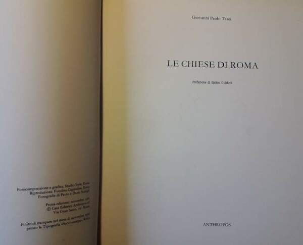 LE CHIESE DI ROMA(1986)