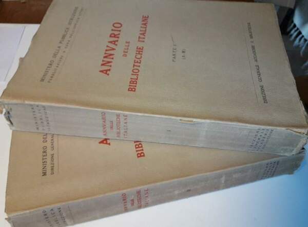 ANNUARIO DELLE BIBLIOTECHE ITALIANE-2 VOLL. (1956)