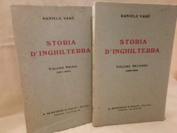 STORIA DELL'INGHILTERRA 2 voll.