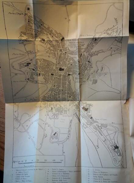 BREVE GUIDA ILLUSTRATA DI PERUGIA con pianta e 20 illustrazioni