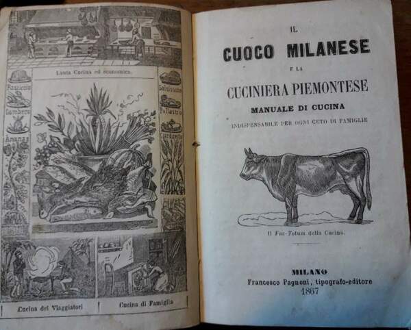 IL CUOCO MILANESE E LA CUCINIERA PIEMONTESE( 1867)