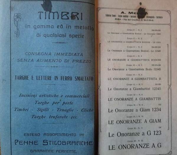 CAMPIONARIO DEI CARATTERI-A.MEUCCI