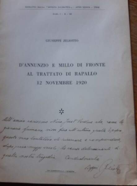 D'ANNUNZIO E MILLO DI FRONTE AL TRATTATO DI RAPALLO -12 …
