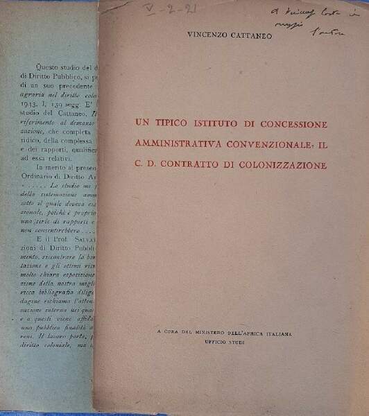UN TIPICO ISTITUTO DI CONCESSIONE AMMINISTRATIVA CONVENZIONALE-IL CONTRATTO C.D. CONTRATTO …