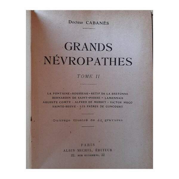 GRANDS NEVROPATHES-MALADES IMMORTELS-3 VOLL.