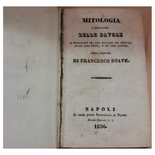 MITOLOGIA O ESPOSIZIONE DELLE FAVOLE e descrizione dei riti religiosi …