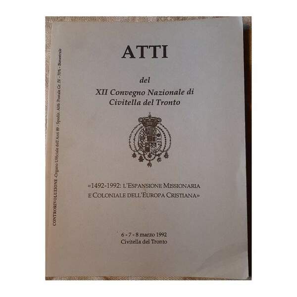 ATTI EL XII CONVEGNO NAZIONALE DI CIVITELLA DEL TRONTO( 1992)