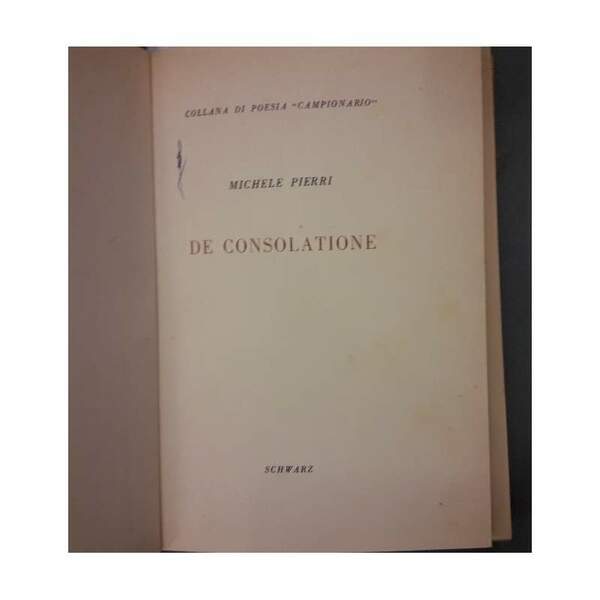 DE CONSOLATIONE/OMBRE FRA LE METOPE/LA PRESENZA DI ORFEO...7 VOLL.(1952/55)