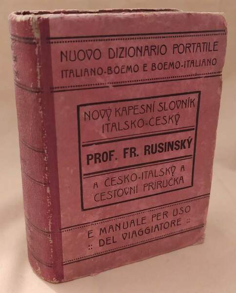 NUOVO DIZIONARIO PORTATILE ITALIANO-BOEMO Manuale per uso del viaggiatore (1919)