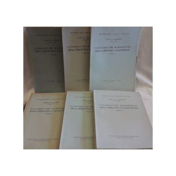 CATALOGO DEI MANOSCRITTI DELLA BIBLIOTECA CASANATENSE- VOLL. I-II-III-IV-V-VI(1959/1978)