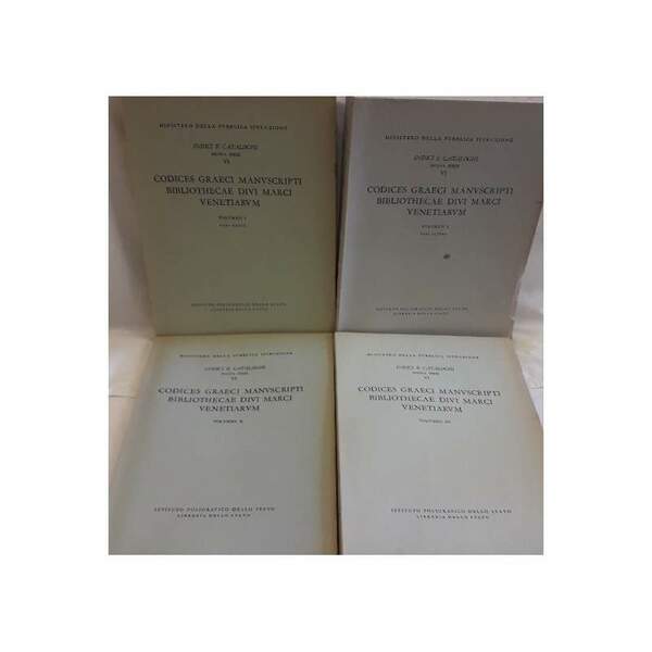 CODICES GRAECI MANUSCRIPTI BIBLIOTHECAE DIVI MARCI VENETIARUM-4 VOLL.(1972/1973)