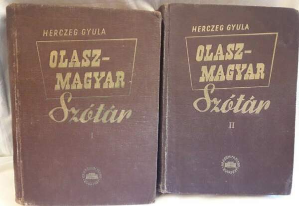 VOCABOLARIO ITALIANO UNGHERESE-2 VOLL.(1952)