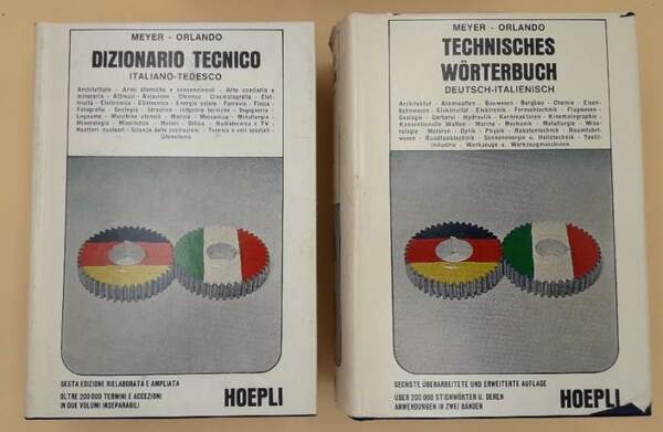 DIZIONARI TECNICO ITALIANO TEDESCO/TECHNISCHES WORTERBUCH DEUTSCH-ITALIENISCH-2 VOLL.(1981)