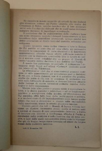 LETTERE AI LIBERALI DI SINISTRA(1955)