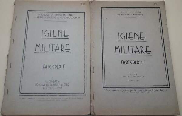 IGIENE MILITARE-2 VOLL- (1951) EDIZIONE FUORI COMMERCIO