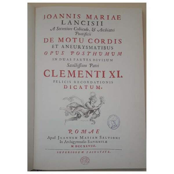 DE MOTU CORDIS(COPIA ANASTATICA SULL' EDIZIONE DEL 1728)(