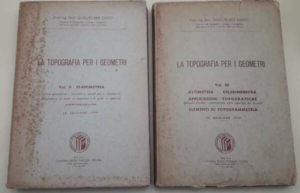 LA TOPOGRAFIA PER I GEOMETRI-VOLL II E III(1952)