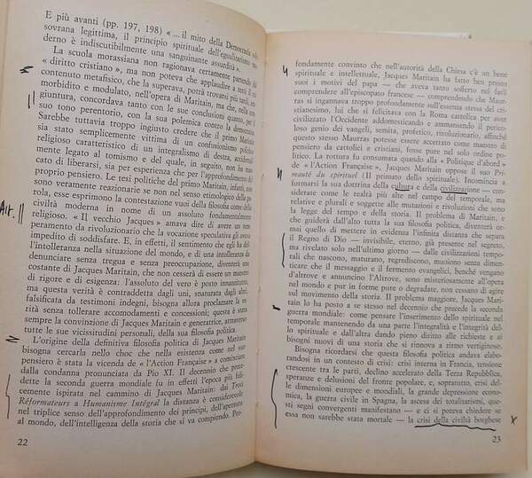 IL PENSIERO POLITICO DI JACQUES MARITAIN (1974)