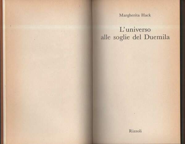 L'UNIVERSO ALLE SOGLIE DEL DUEMILA (1992)