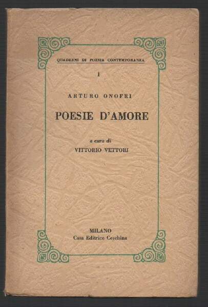 ARTURO ONOFRI, POETA D'AMORE (1959)