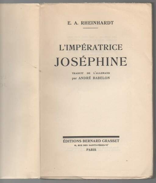 L'impératrice Joséphine