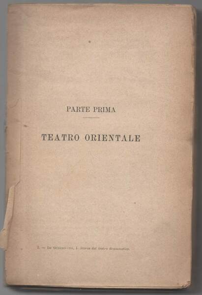 Storia universale della letteratura. Storia del teatro drammatico. Volume I