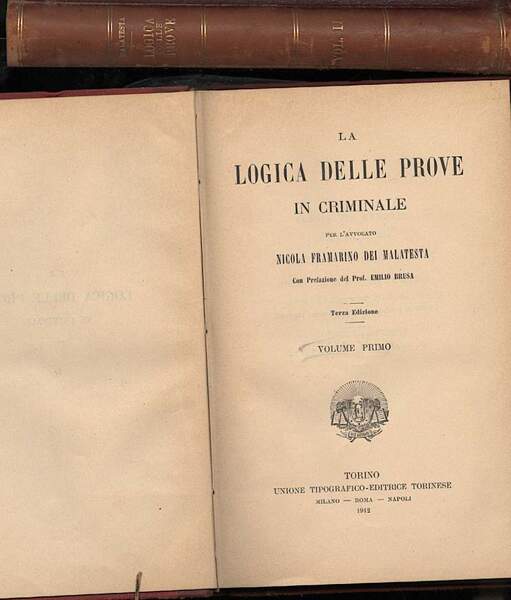 LA LOGICA DELLE PROVE IN CRIMINALE-2 voll.