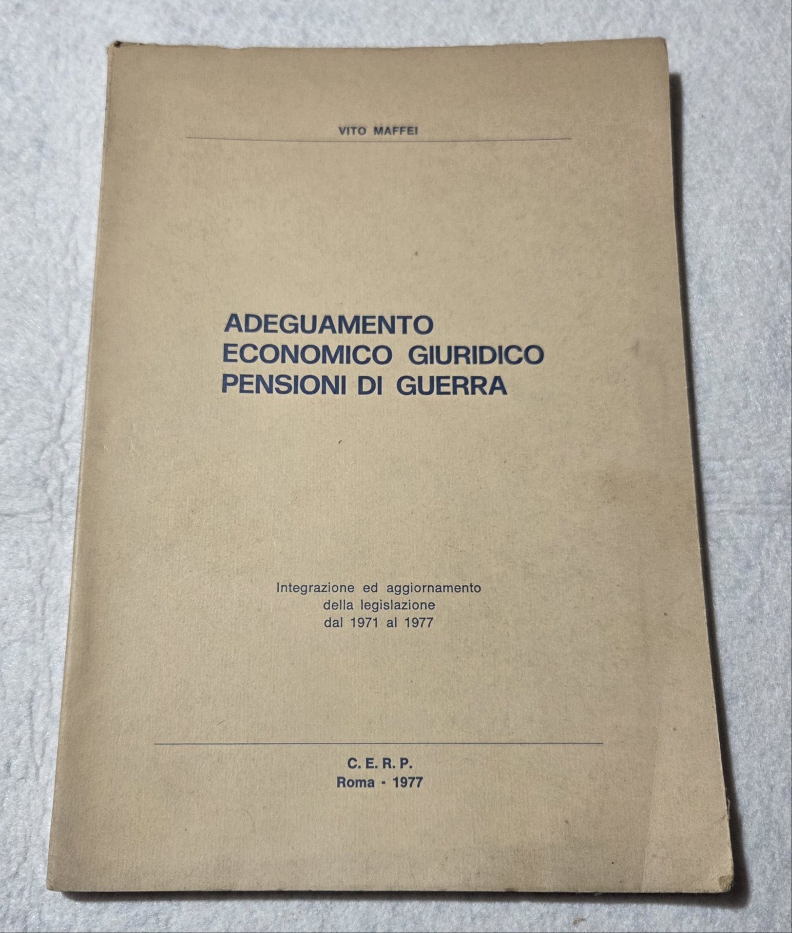 Adeguamento economico giuridico pensioni di guerra