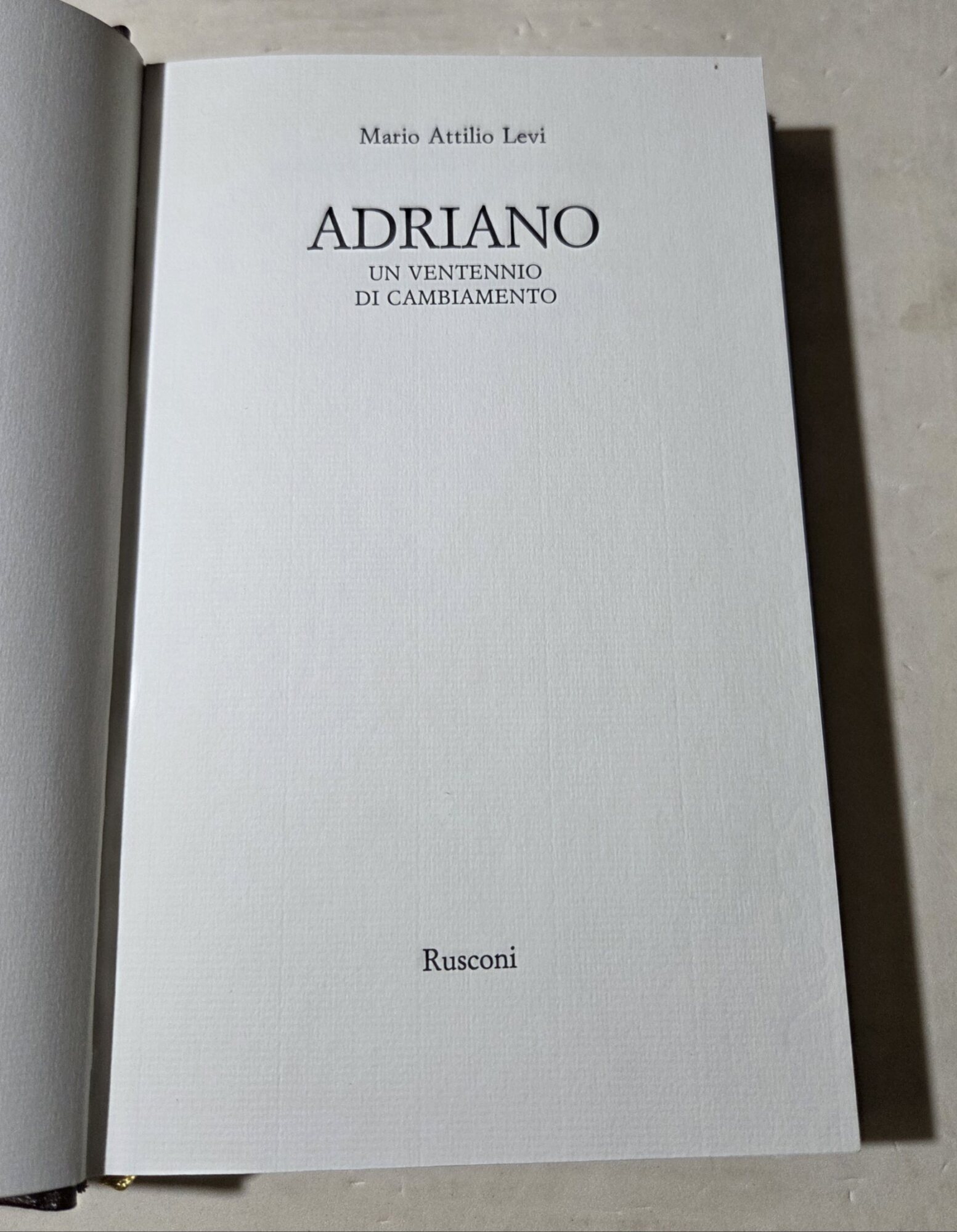 Adriano : un ventennio di cambiamento