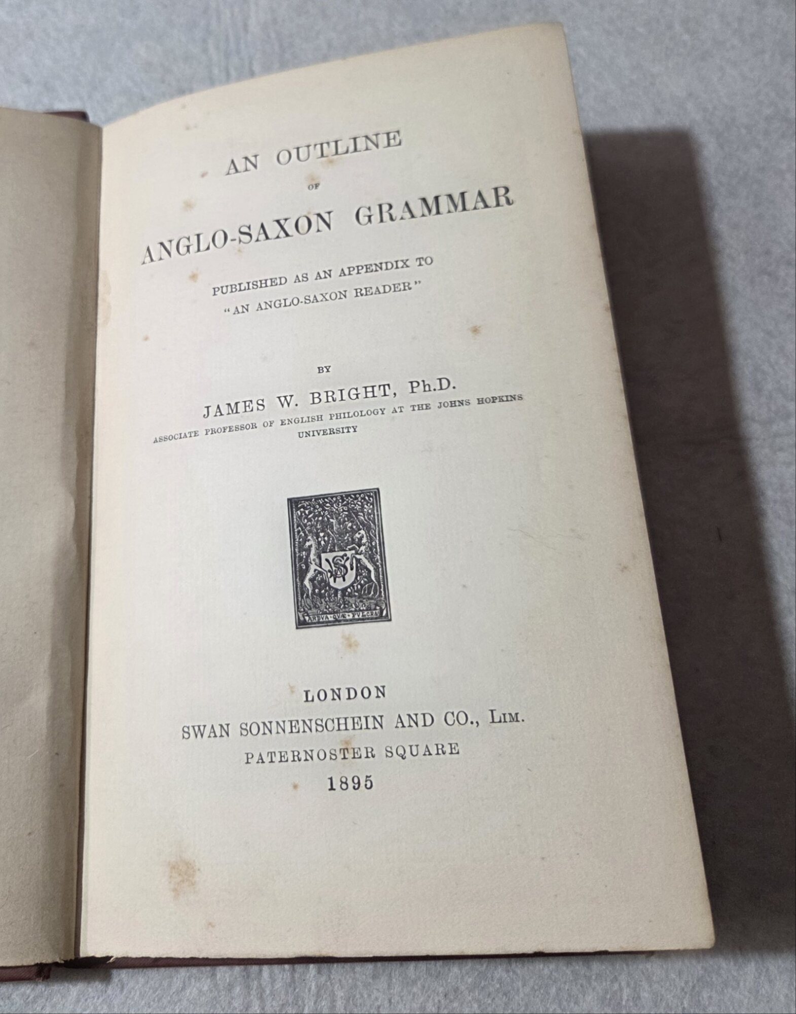 An outline anglo-saxon grammar
