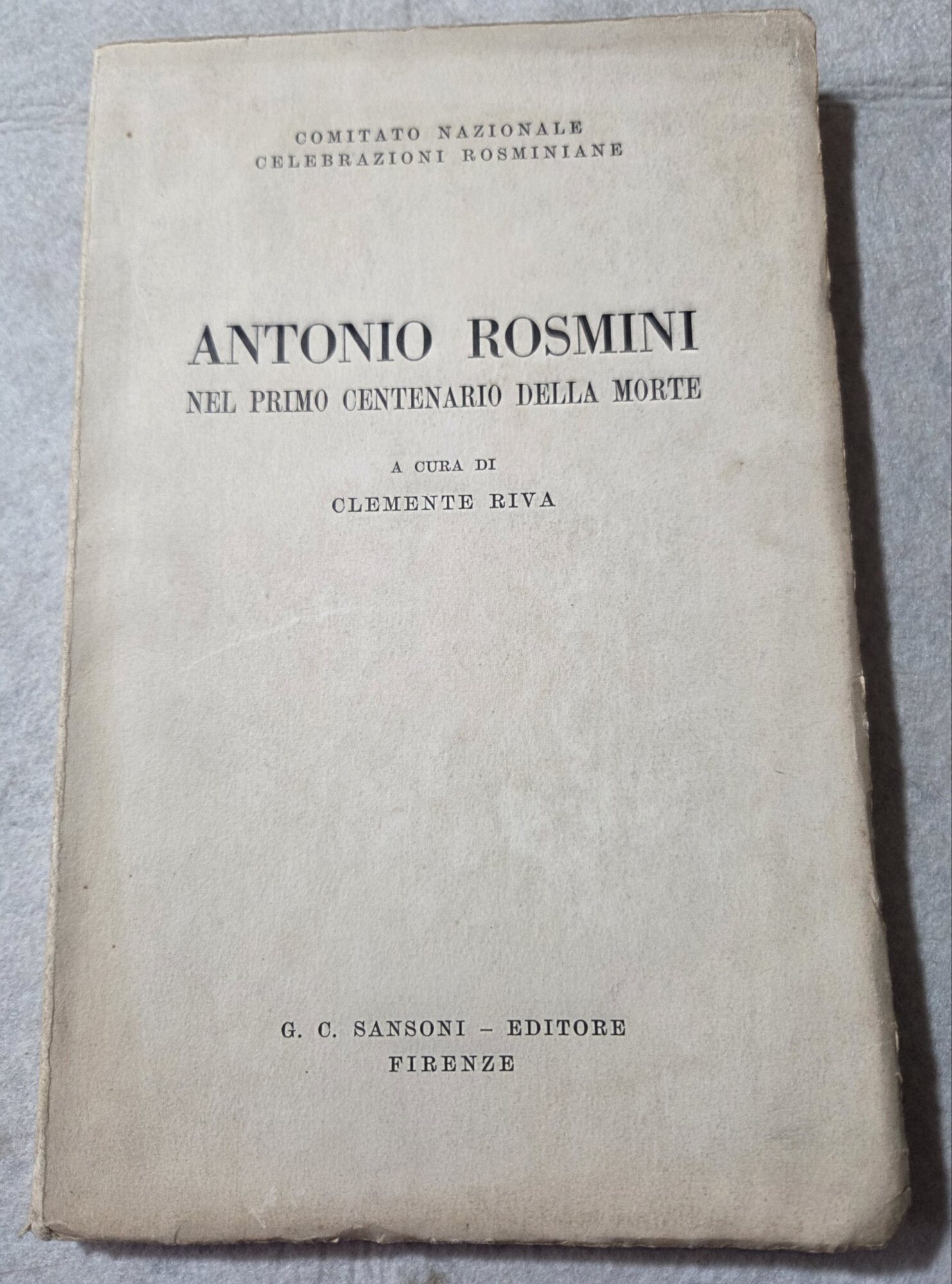 Antonio Rosmini nel primo centenario della morte