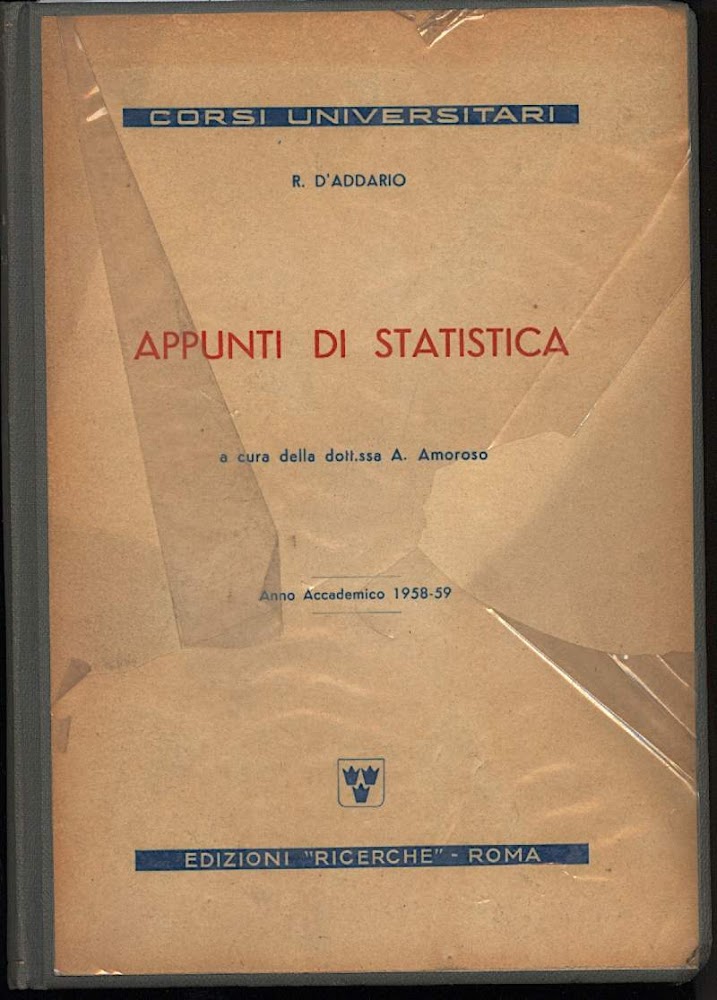 APPUNTI DI STATISTICA -Anno accademico 1958-1959