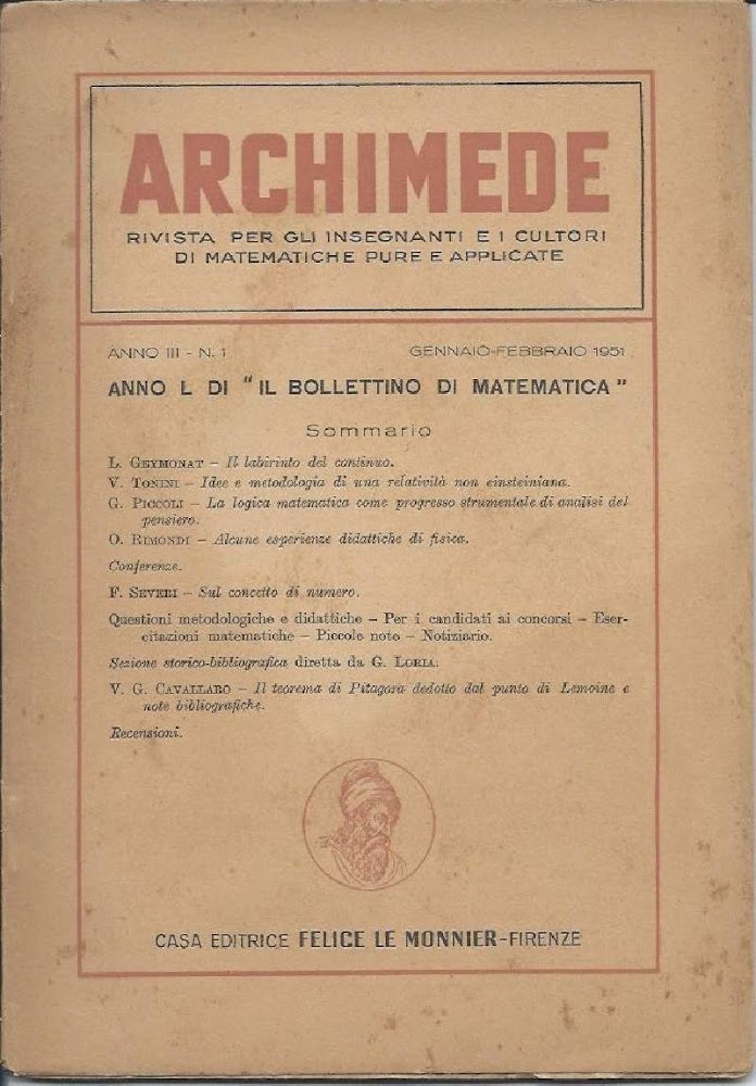 ARCHIMEDE - Rivista per gli insegnanti e i cultori di …