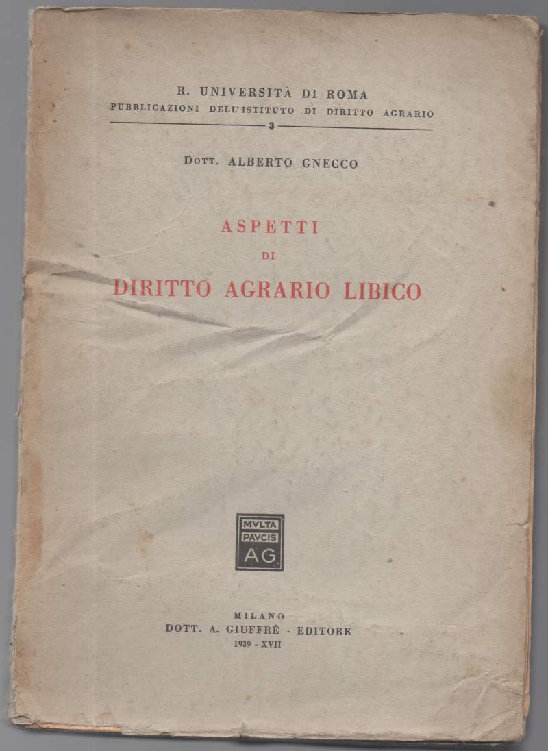 Aspetti di diritto agrario libico