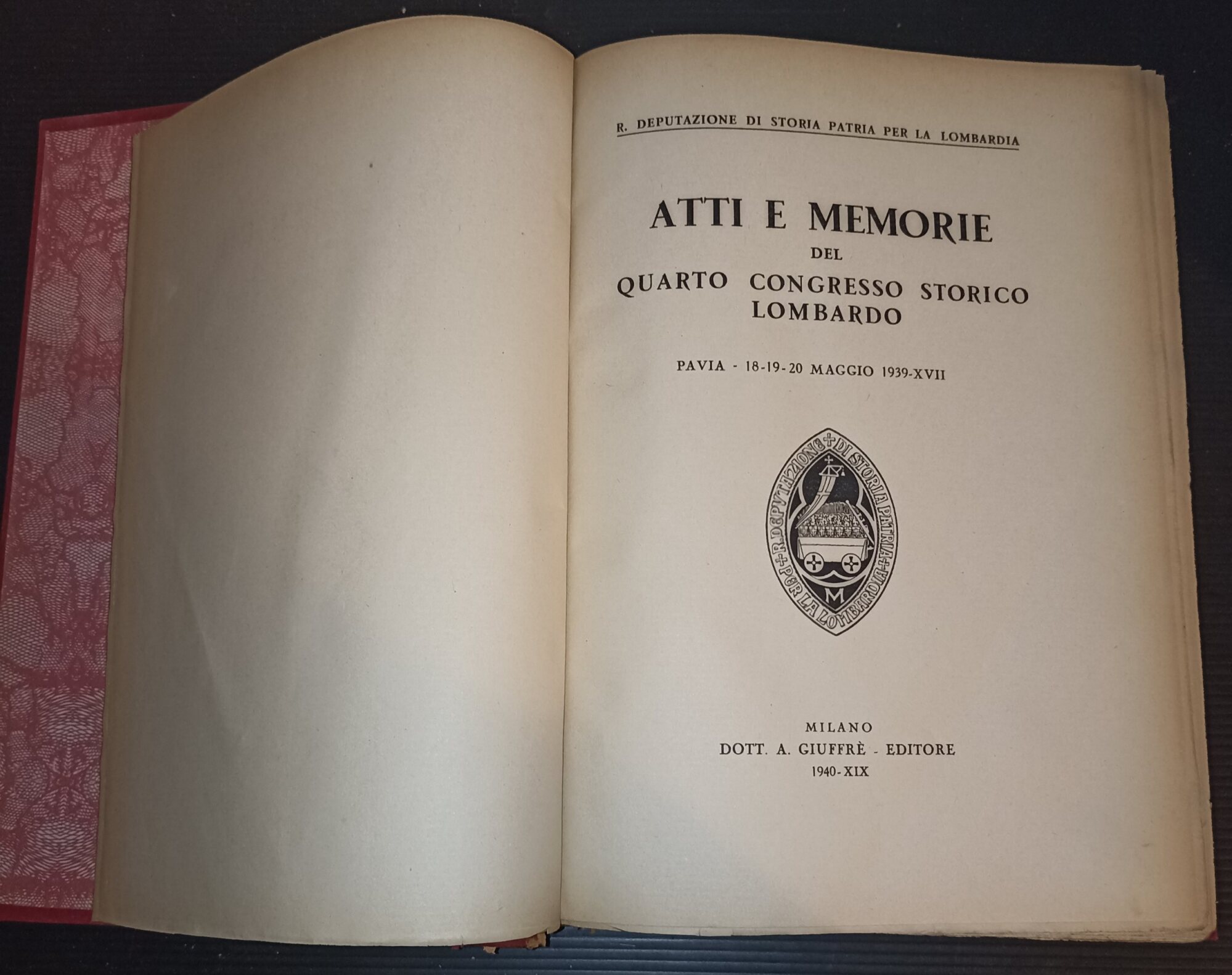 Atti e memorie del quarto congresso storico lombardo. Pavia 18 …