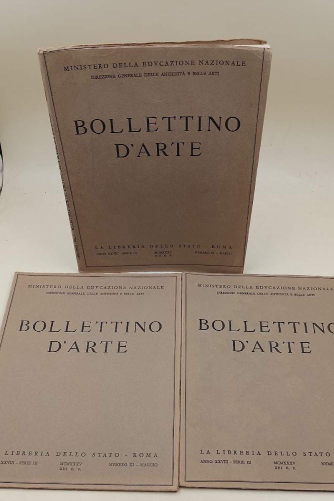BOLLETTINO D'ARTE- ANNO XXVIII-SERIE III NUMERI IX-XI -XII(1935)