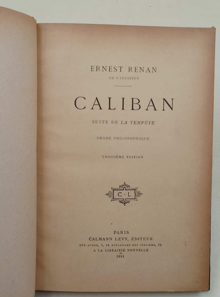 CALIBAN-SUITE DE LA TEMPETE-DRAME PHILOSOPHIQUE( 1891)