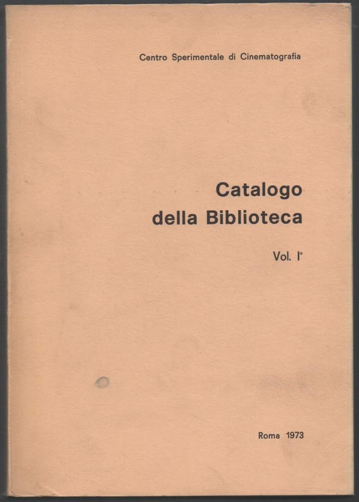 CATALOGO DELLA BIBLIOTECA (1973)