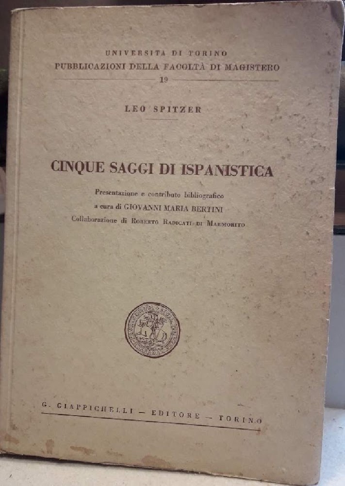 CINQUE SAGGI DI ESPANISTICA(1962)