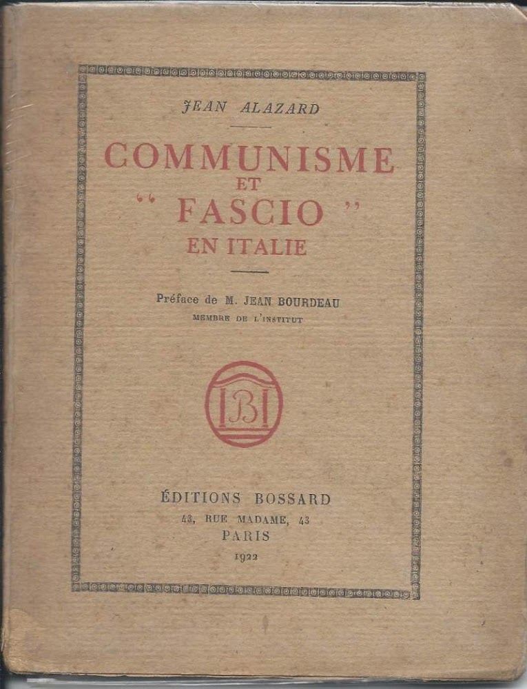 COMMUNISME ET "FASCIO" EN ITALIE (1922)